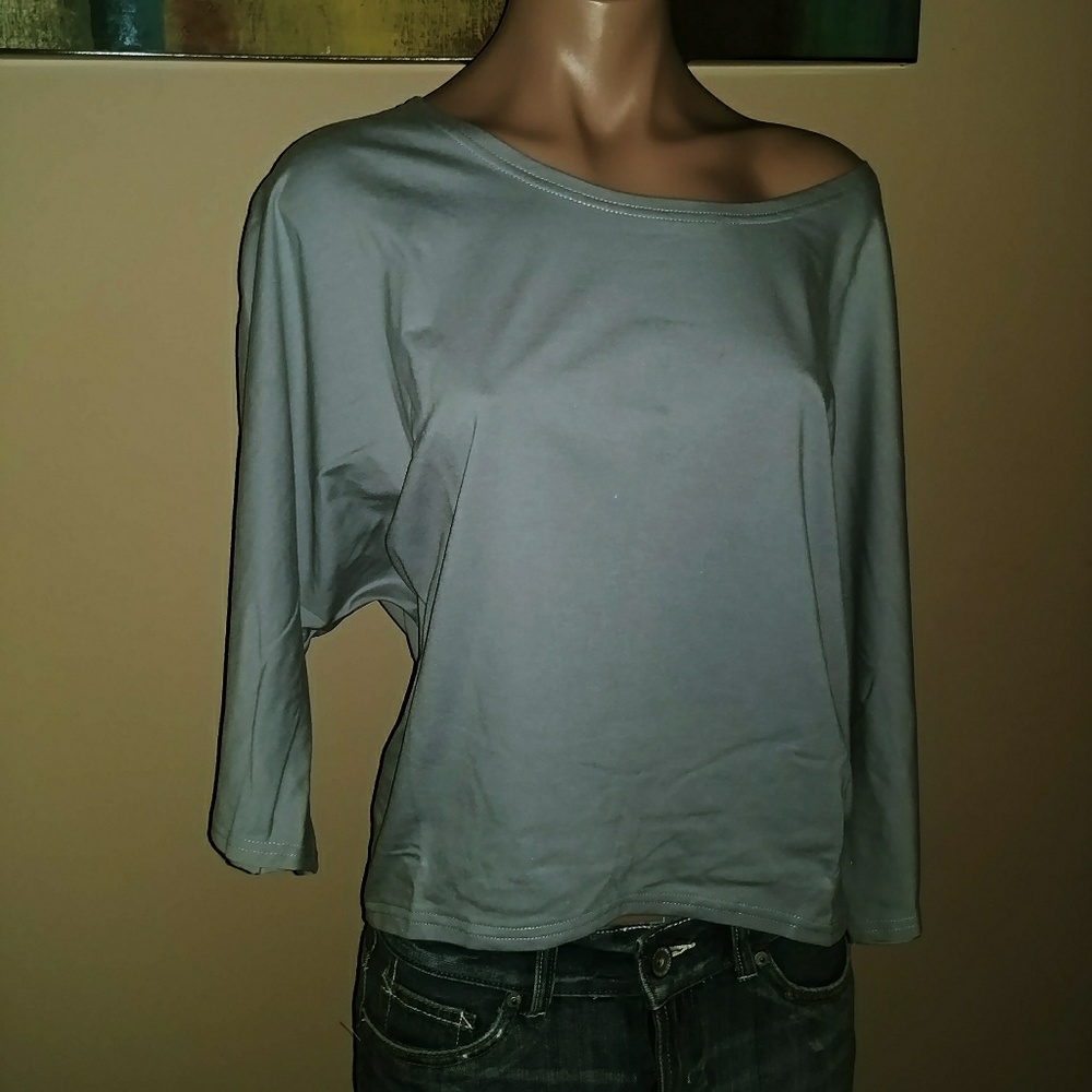 NICE FOREVER SCOOP NCK OVERSIZE OFF SHOULDER SHIRT